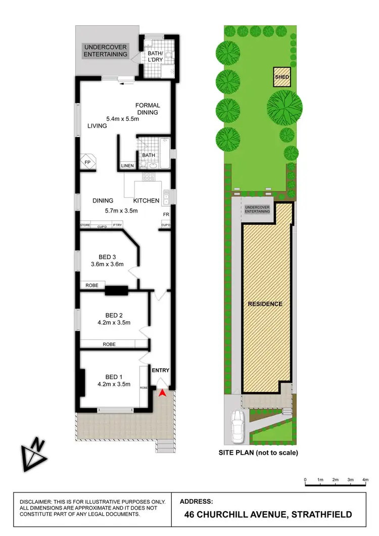Floorplan of Homely house listing, 46 CHURCHILL AVENUE, Strathfield NSW 2135