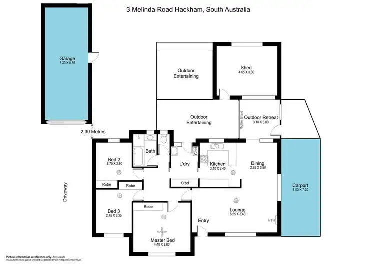 Floorplan of Homely house listing, 3 Melinda Road, Hackham SA 5163