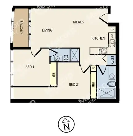 Floorplan of Homely apartment listing, 4303/35 Queensbridge Street, Southbank VIC 3006