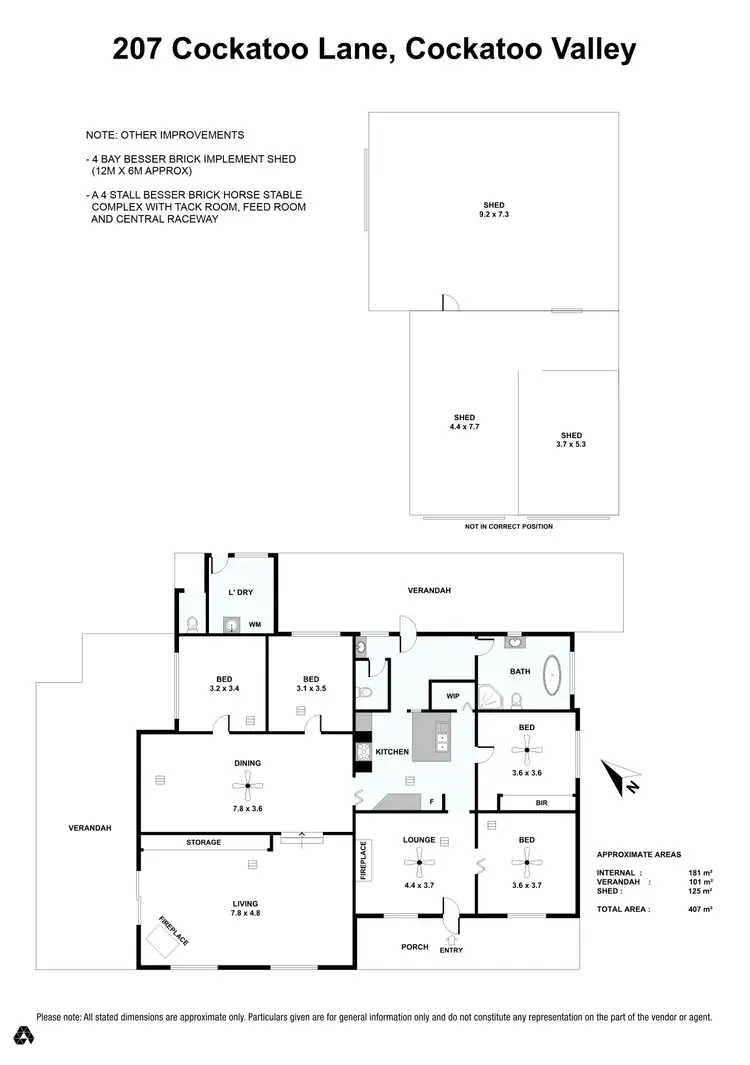 Floorplan of Homely house listing, 207 Cockatoo Lane, Cockatoo Valley SA 5351