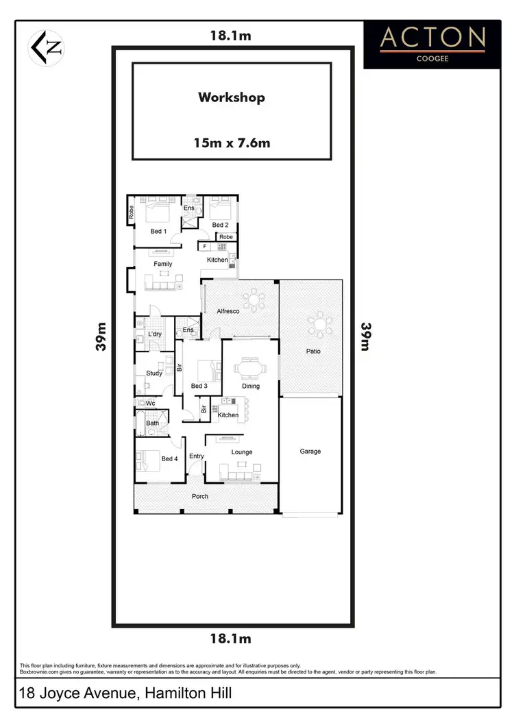 Floorplan of Homely house listing, 18 Joyce Avenue, Hamilton Hill WA 6163