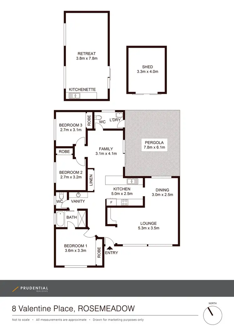 Floorplan of Homely house listing, 8 Valentine Place, Rosemeadow NSW 2560