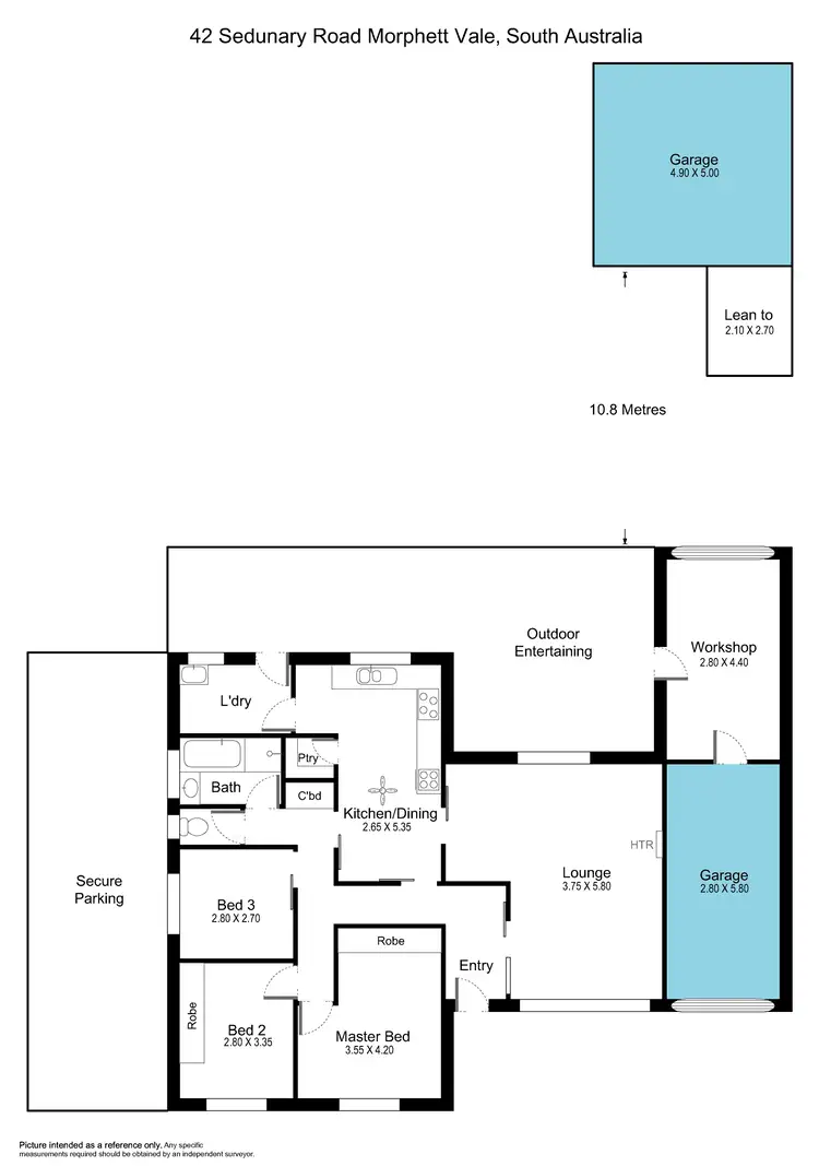Floorplan of Homely house listing, 42 Sedunary Rd, Morphett Vale SA 5162