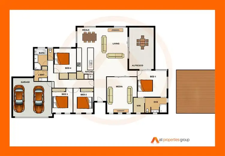 Floorplan of Homely house listing, 10 Brush Box Place, Heathwood QLD 4110
