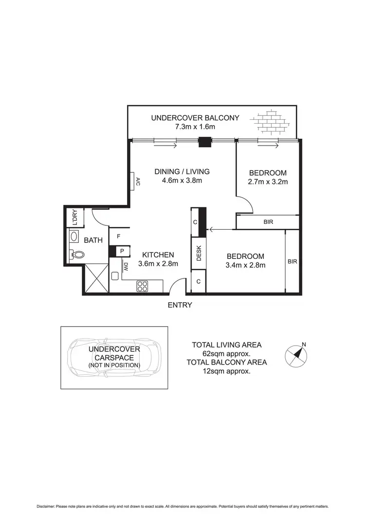 Floorplan of Homely house listing, 411/99 Dow Street, Port Melbourne VIC 3207