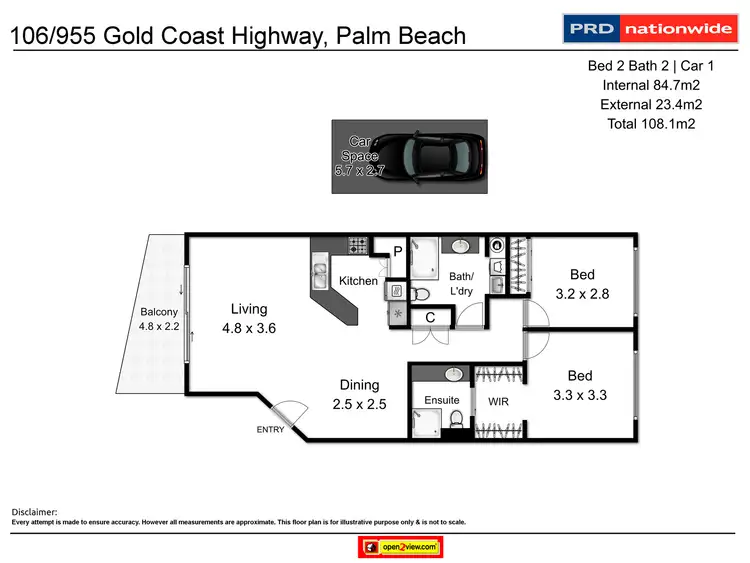 Floorplan of Homely apartment listing, 106/955 Gold Coast Highway, Palm Beach QLD 4221