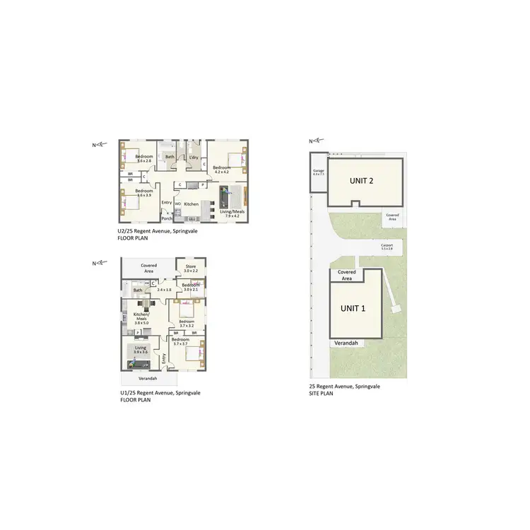 Floorplan of Homely house listing, 1&2/25 Regent Avenue, Springvale VIC 3171