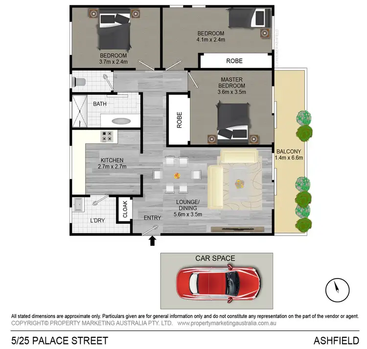 Floorplan of Homely unit listing, 5/25 Palace Street, Ashfield NSW 2131