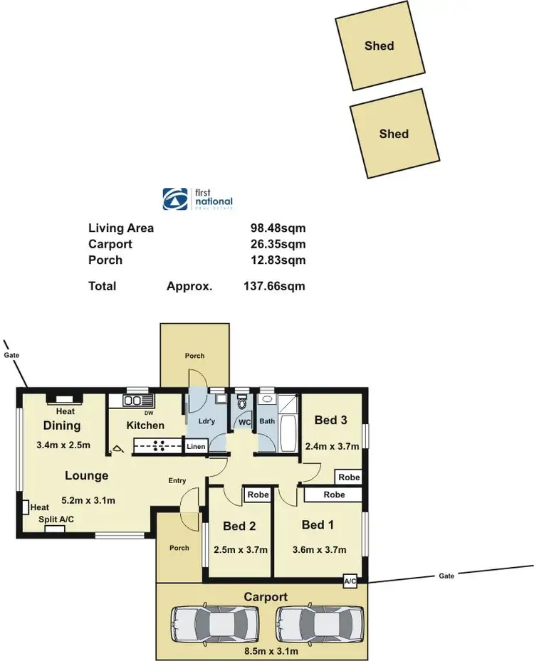 Floorplan of Homely house listing, 8 Coventry Road, Davoren Park SA 5113