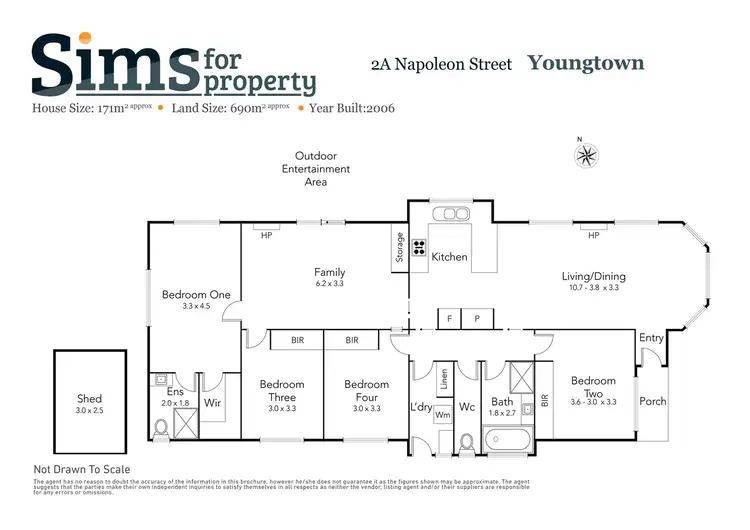 Floorplan of Homely house listing, 2a Napoleon Street, Youngtown TAS 7249