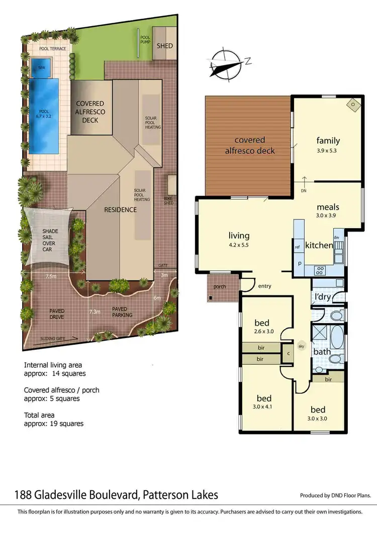 Floorplan of Homely house listing, 188 Gladesville Boulavard, Patterson Lakes VIC 3197
