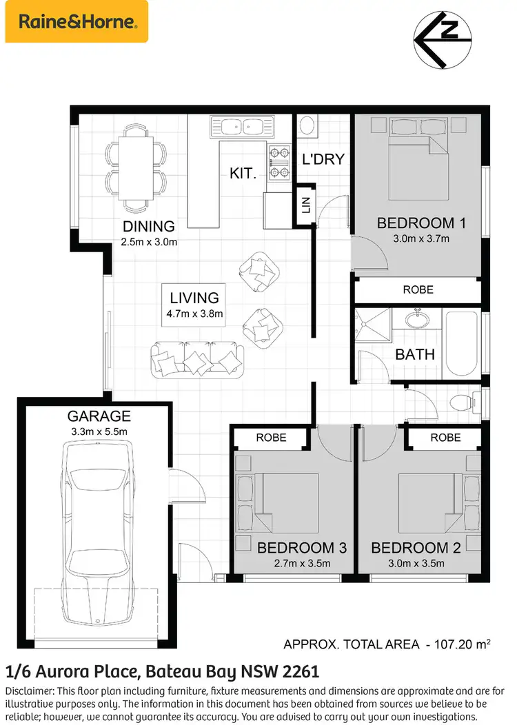 Floorplan of Homely house listing, 1/6 Aurora Place, Bateau Bay NSW 2261