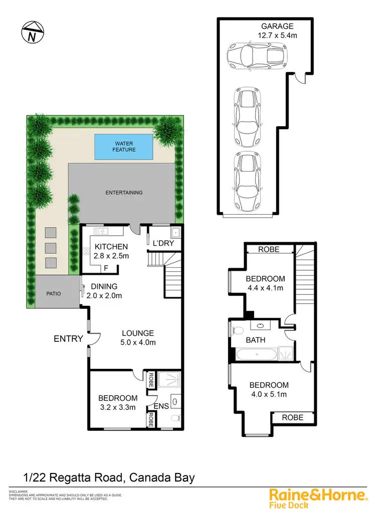 Floorplan of Homely townhouse listing, 1 / 22-24 REGATTA ROAD, Canada Bay NSW 2046