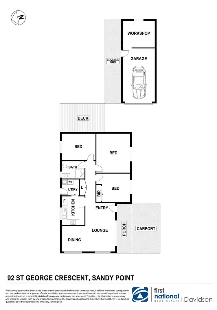 Floorplan of Homely house listing, 92 St George Crescent, Sandy Point NSW 2172