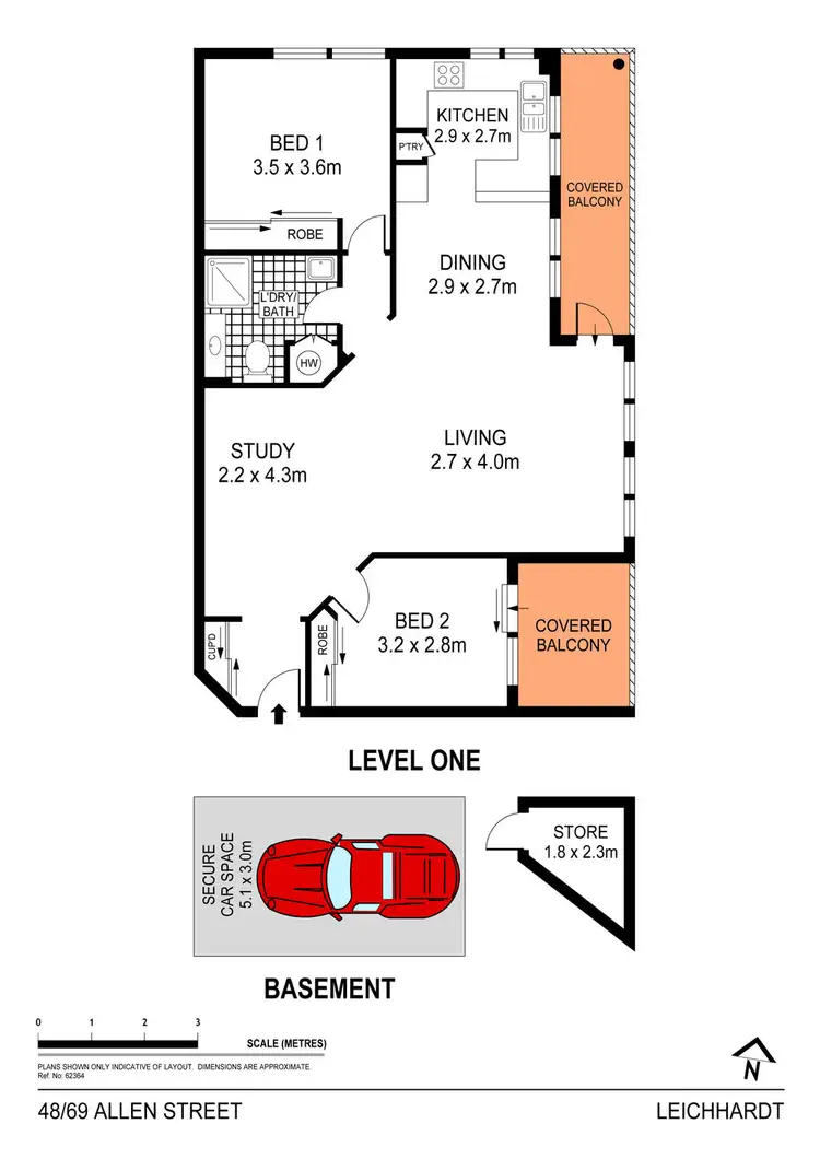 Floorplan of Homely apartment listing, 48/69 Allen Street, Leichhardt NSW 2040