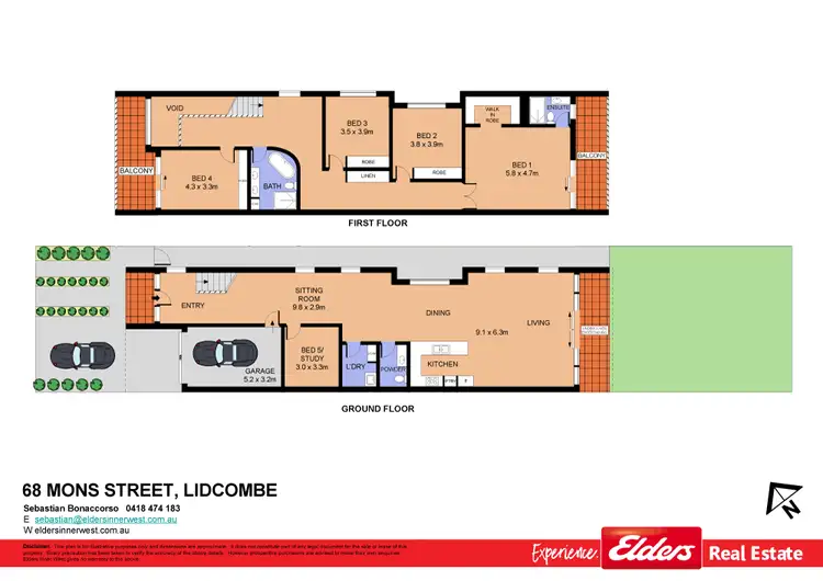 Floorplan of Homely semi-detached listing, 2/68 Mons Street, Lidcombe NSW 2141