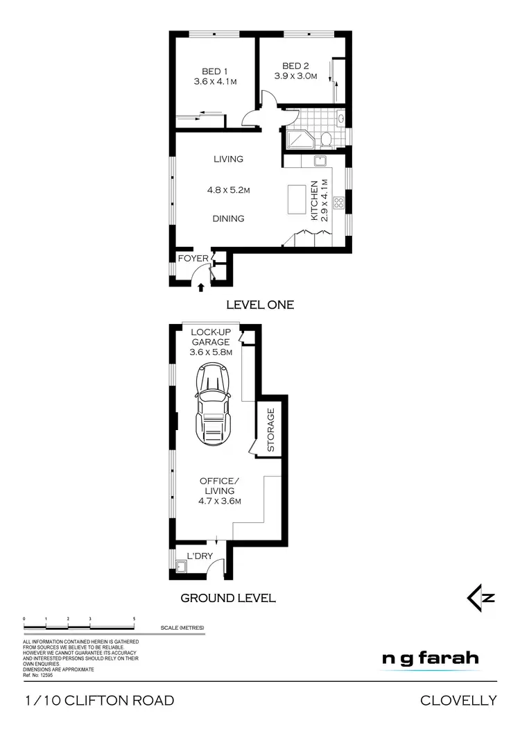 Floorplan of Homely apartment listing, 1/10 Clifton Road, Clovelly NSW 2031