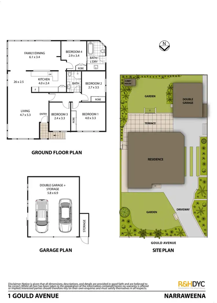 Floorplan of Homely house listing, 1 Gould Avenue, Narraweena NSW 2099