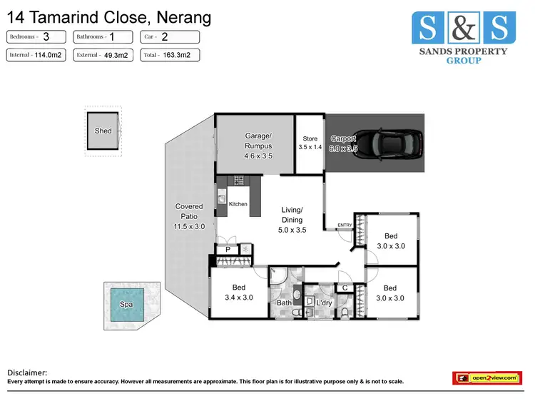 Floorplan of Homely house listing, 14 Tamarind Close, Nerang QLD 4211