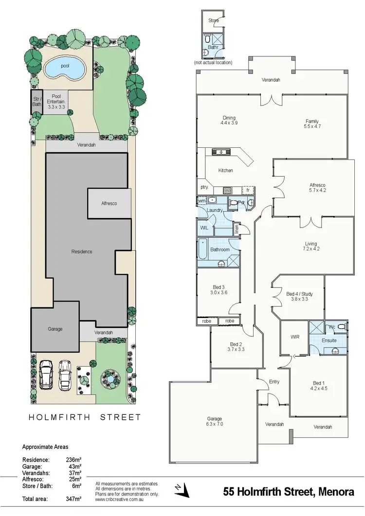 Floorplan of Homely house listing, 55 Holmfirth Street, Menora WA 6050