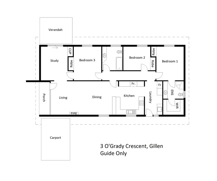 Floorplan of Homely house listing, 3 O'Grady Crescent, Gillen NT 870