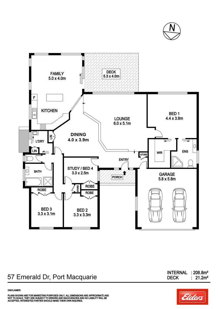 Floorplan of Homely house listing, 57 Emerald Drive, Port Macquarie NSW 2444