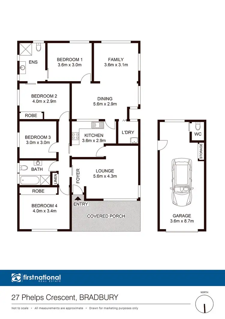 Floorplan of Homely house listing, 27 Phelps Crescent, Bradbury NSW 2560