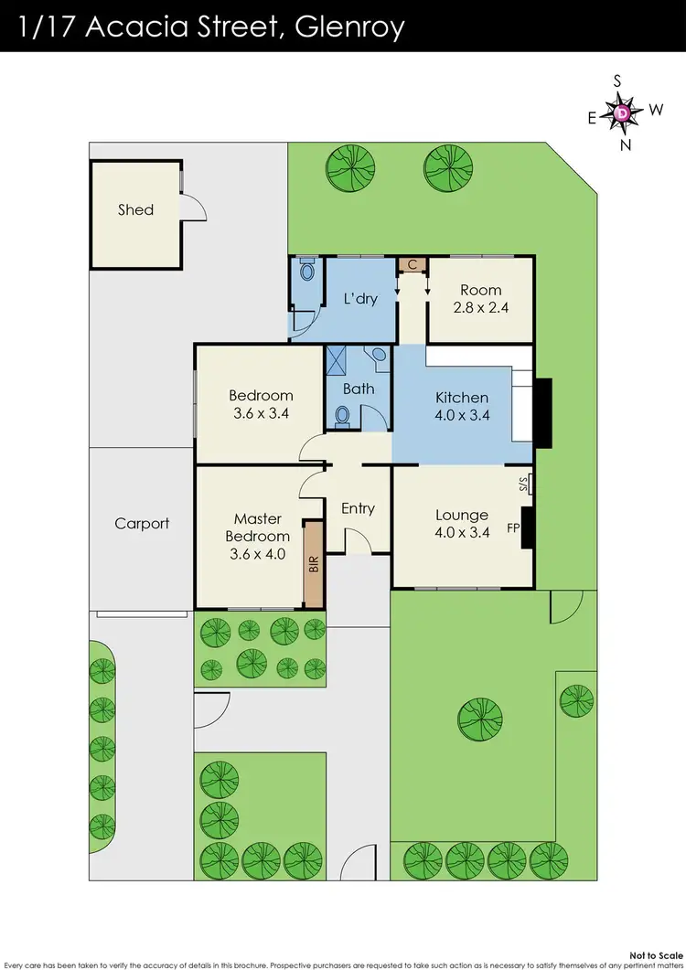 Floorplan of Homely unit listing, 1/17 Acacia Street, Glenroy VIC 3046