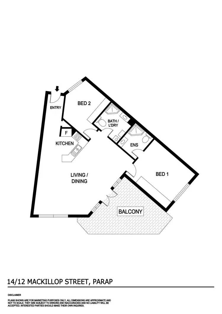 Floorplan of Homely unit listing, 14/12 Mackillop Street, Parap NT 820