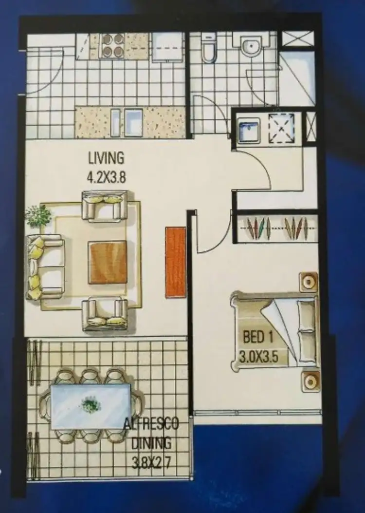 Floorplan of Homely apartment listing, 2710/128 Charlotte Street, Brisbane City QLD 4000