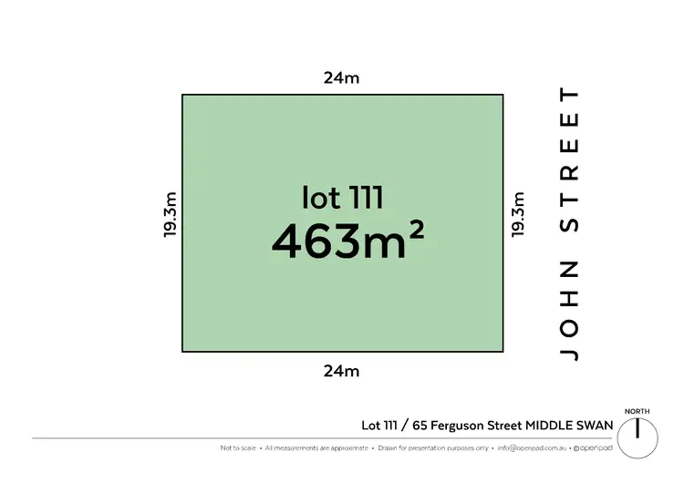 Floorplan of Homely land listing, 7 John Street, Middle Swan WA 6056