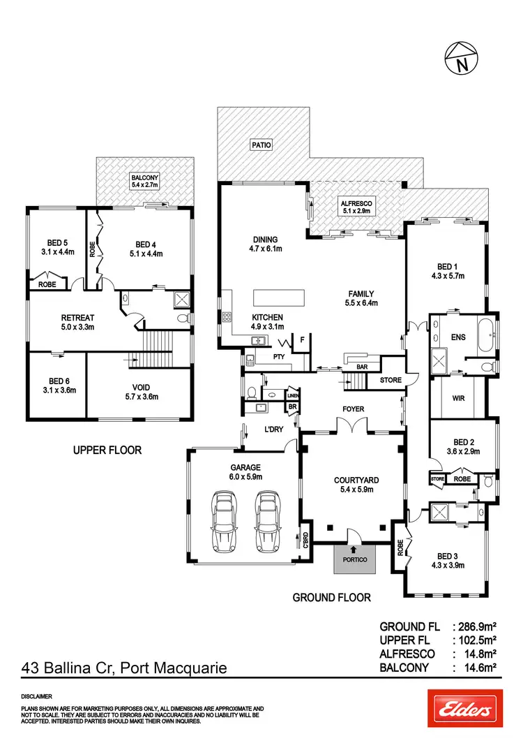 Floorplan of Homely house listing, 43 Ballina Crescent, Port Macquarie NSW 2444