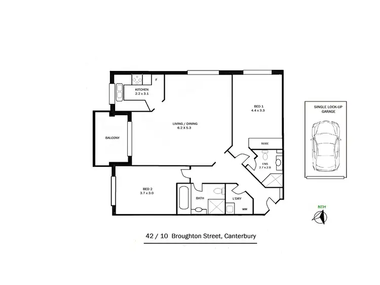 Floorplan of Homely unit listing, 42/10-12 Broughton Street, Canterbury NSW 2193