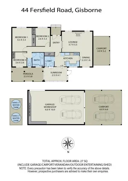 Floorplan of Homely house listing, 44 Fersfield Road, Gisborne VIC 3437