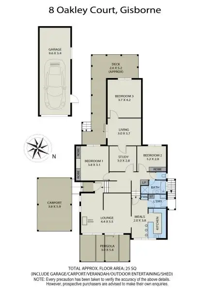 Floorplan of Homely house listing, 8 Oakley Court, Gisborne VIC 3437