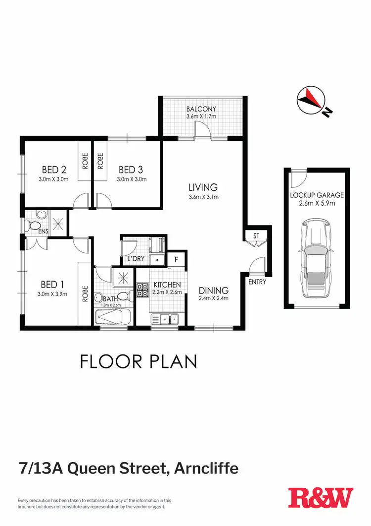 Floorplan of Homely apartment listing, 7/13A Queen Street, Arncliffe NSW 2205