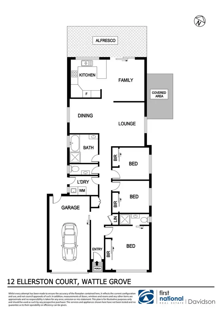 Floorplan of Homely house listing, 12 Ellerston Court, Wattle Grove NSW 2173