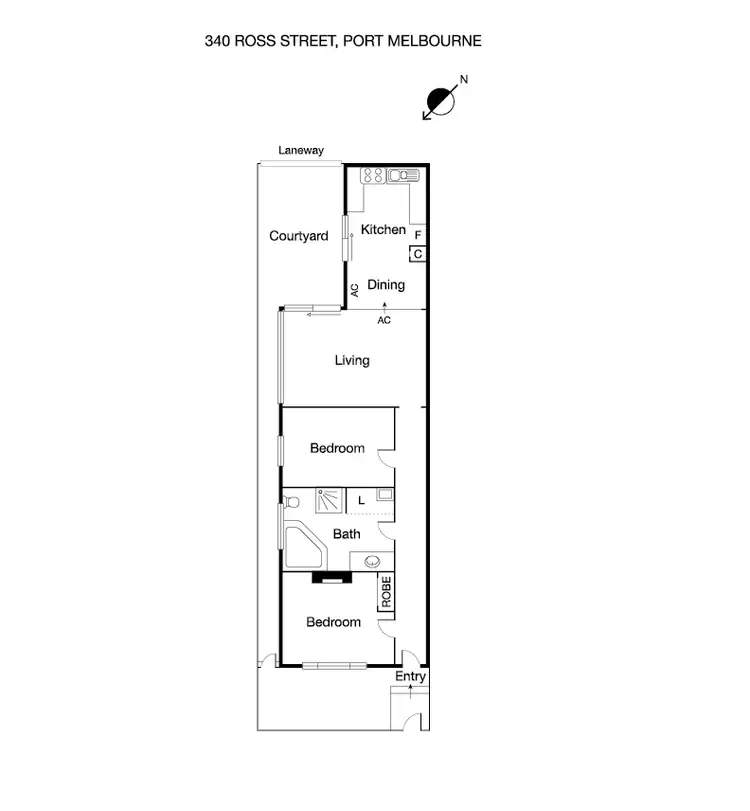 Floorplan of Homely house listing, 340 Ross Street, Port Melbourne VIC 3207