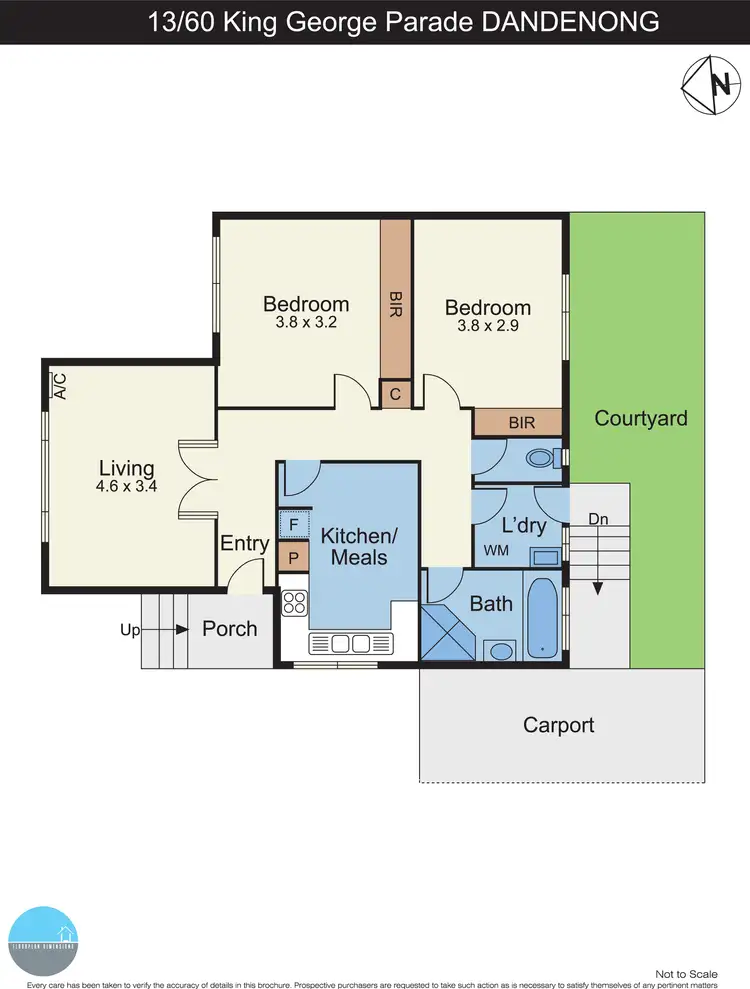 Floorplan of Homely unit listing, 13/60 King George Parade, Dandenong VIC 3175