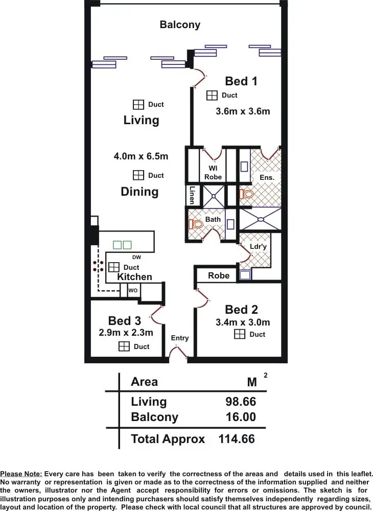 Floorplan of Homely apartment listing, 26/155 Brebner Drive, West Lakes SA 5021
