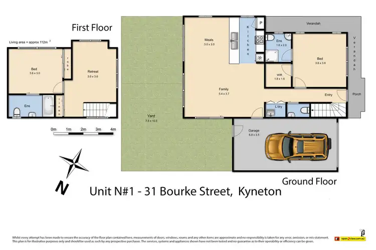 Floorplan of Homely townhouse listing, Unit 1 / 31 Bourke Street, Kyneton VIC 3444