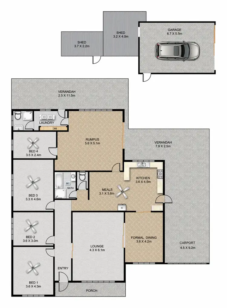Floorplan of Homely house listing, 17 Marlborough Street, Fulham Gardens SA 5024
