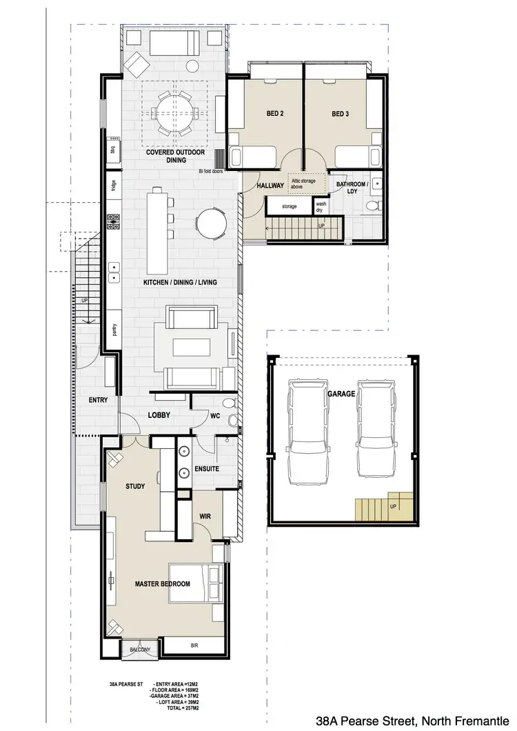 Floorplan of Homely apartment listing, 38A Pearse Street, North Fremantle WA 6159
