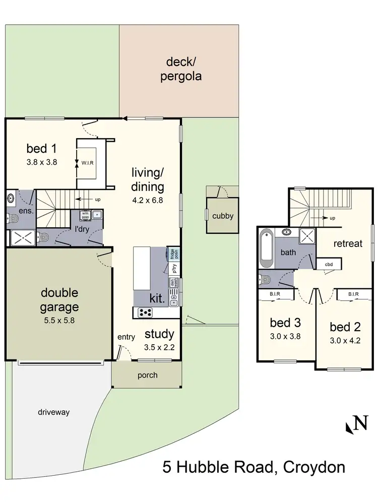 Floorplan of Homely house listing, 5 Hubble Road, Croydon VIC 3136