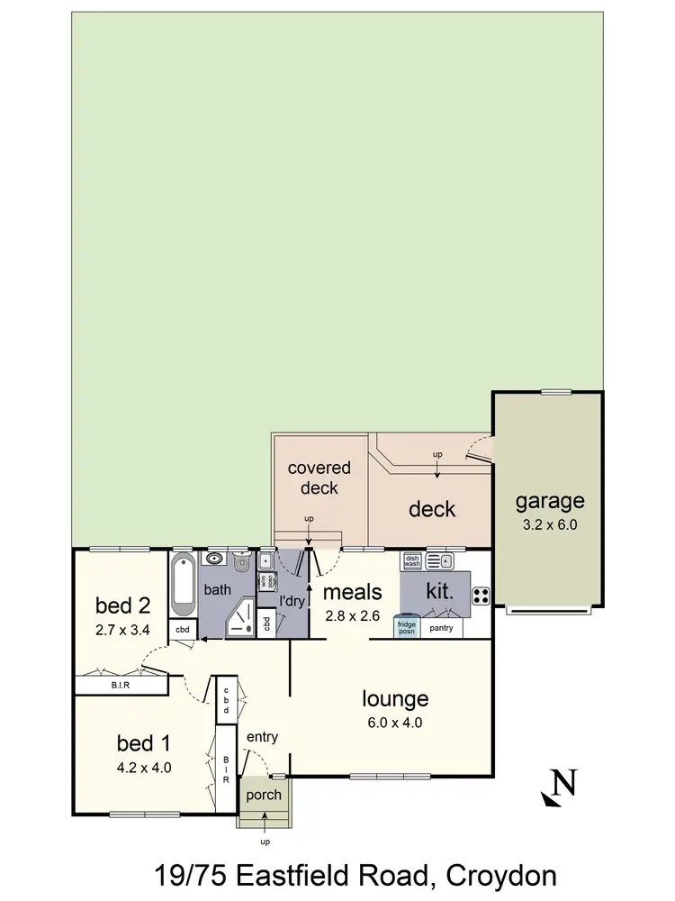 Floorplan of Homely unit listing, 19/75 Eastfield Road, Croydon VIC 3136
