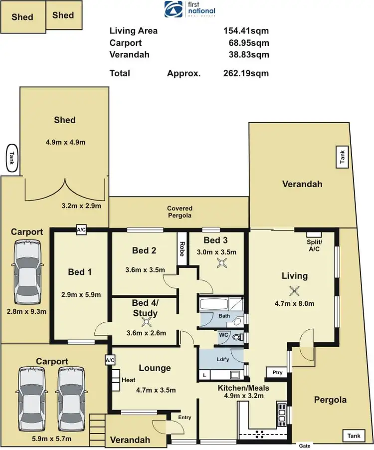 Floorplan of Homely house listing, 15 Winara Drive, Ingle Farm SA 5098