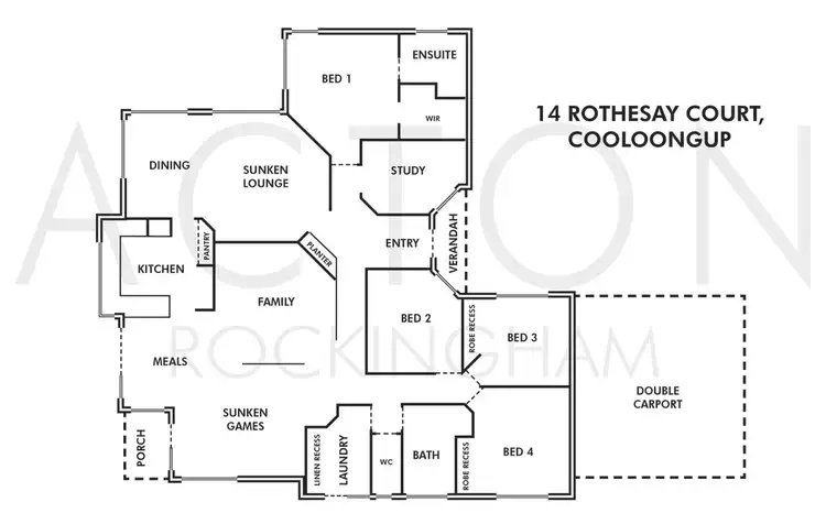 Floorplan of Homely house listing, 14 Rothesay Court, Cooloongup WA 6168