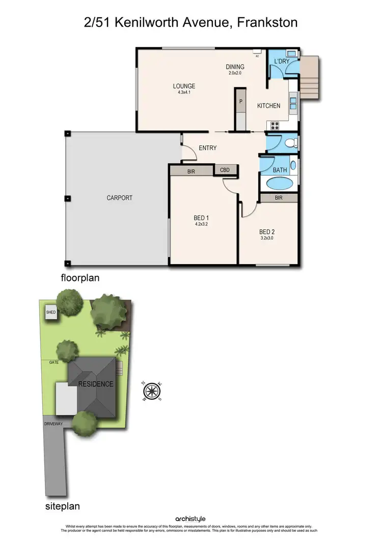 Floorplan of Homely house listing, 2/51 Kenilworth Avenue, Frankston VIC 3199