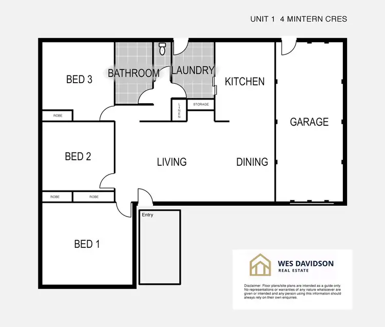 Floorplan of Homely unit listing, 1/4 Mintern Crescent, Horsham VIC 3400