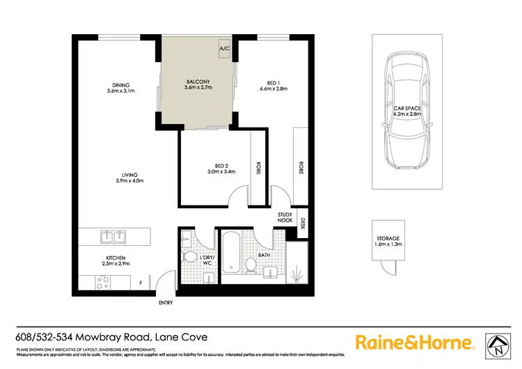 Floorplan of Homely apartment listing, 608/532 Mowbray Road, Lane Cove NSW 2066